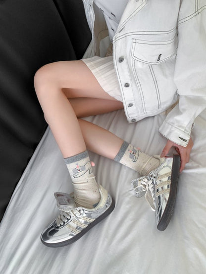 4 Options Bunny/Puppy/Kitty Print Calf Socks