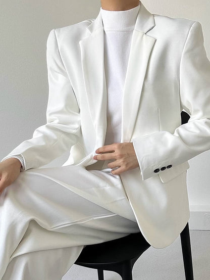 Ouji Lolita White Unisex Slim Fit Long-Sleeve Sweater with Turtle Neck