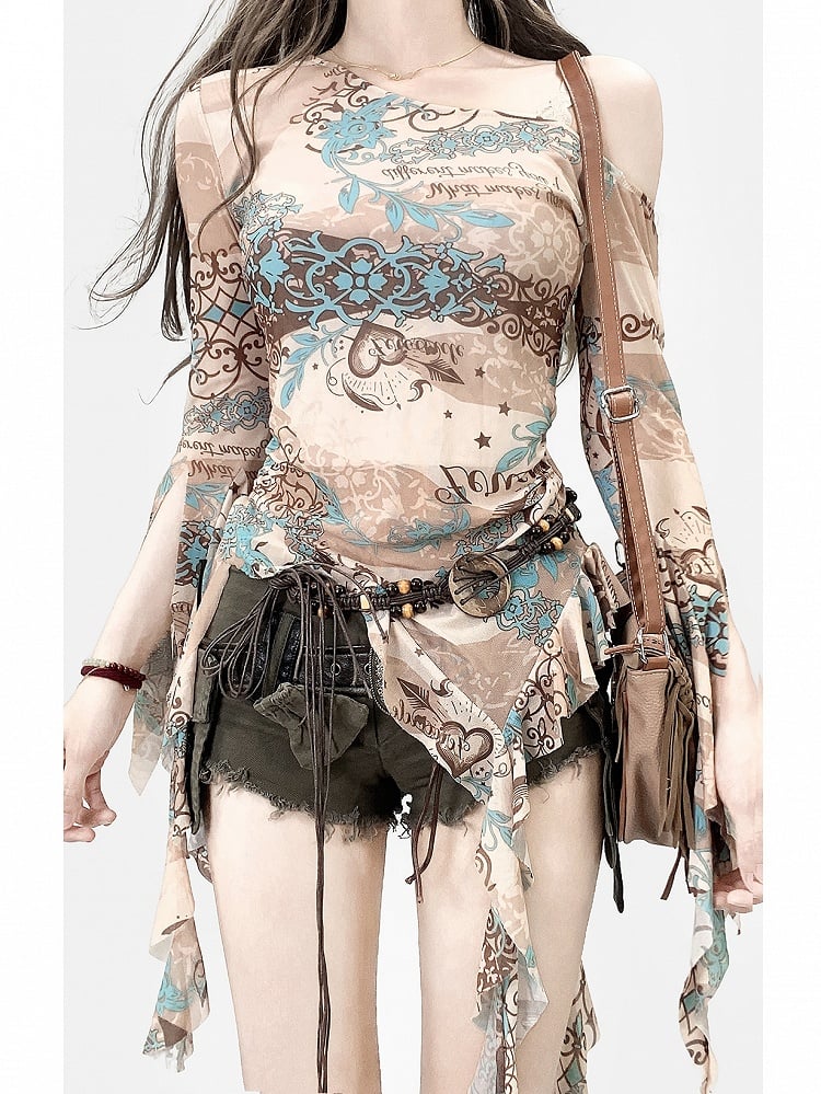 Army Green Low Waist Raw and Frayed Cuffs Shorts With Waist Belt