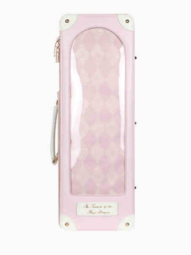Pink Diamond Pattern 1/4 Scale BJD Doll Bag with Two Straps