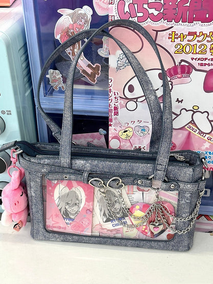 Detachable Chains Dusty Blue Ita Shoulder Bag