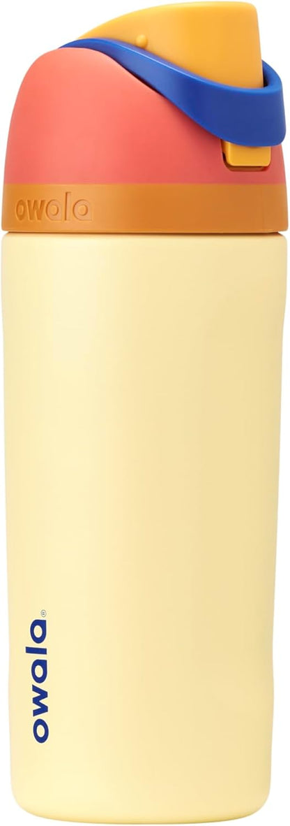 Owala FreeSip Insulated Stainless Steel Water Bottle with Straw for Sports, Travel, and School BPA-Free Sports Water Bottle, 24 oz, Beach House