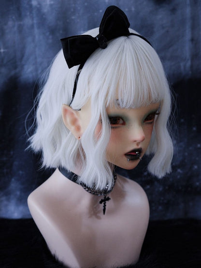 Black Gothic Skull Bow KC