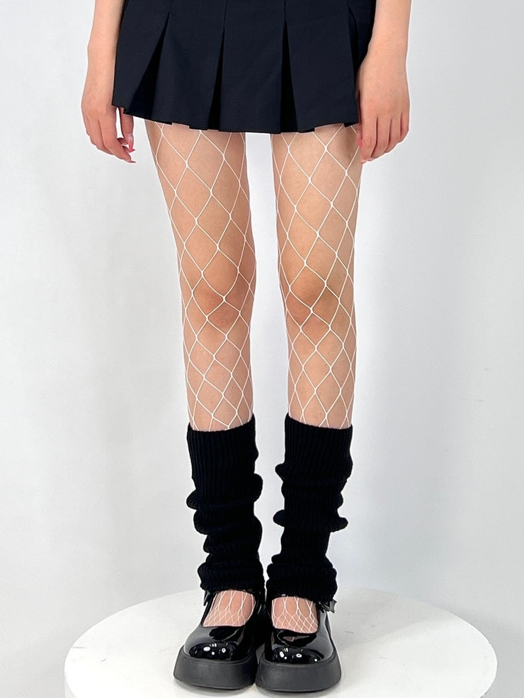 Black/White Y2K Large Version Fishnet Tights