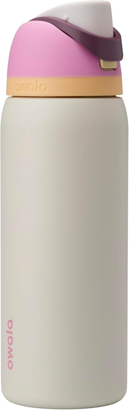 Owala FreeSip Insulated Stainless Steel Water Bottle with Straw for Sports, Travel, and School BPA-Free Sports Water Bottle, 24 oz, Beach House