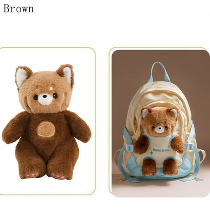 Yellow&Green Cut-out Design Backpack With 5 Options Detachable Plushie