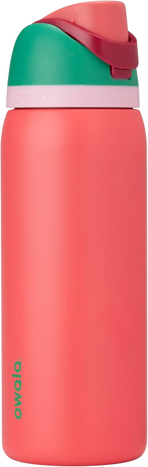 Owala FreeSip Insulated Stainless Steel Water Bottle with Straw for Sports, Travel, and School BPA-Free Sports Water Bottle, 24 oz, Beach House