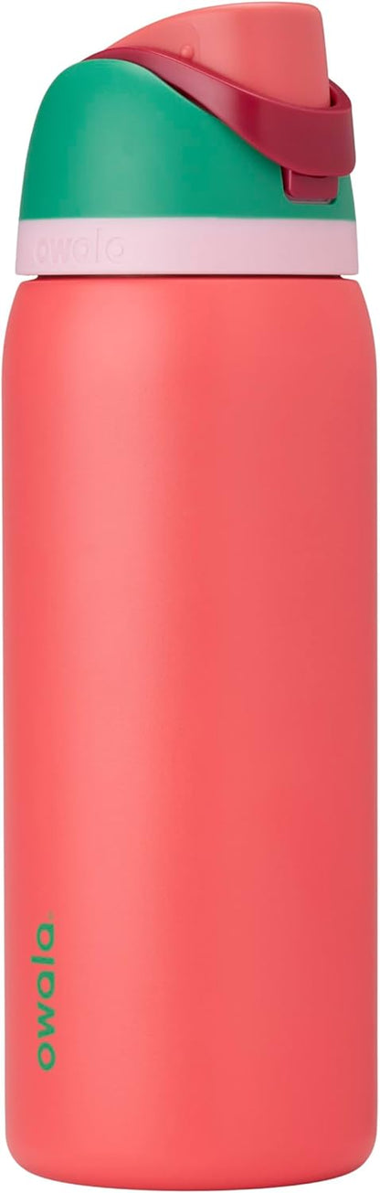 Owala FreeSip Insulated Stainless Steel Water Bottle with Straw for Sports, Travel, and School BPA-Free Sports Water Bottle, 24 oz, Beach House