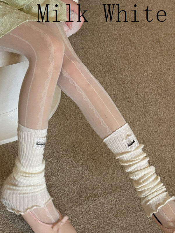 Black/White/Pink/Green/Gray/Milk White Leg Sleeves