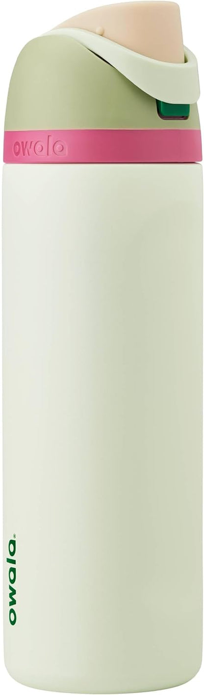 Owala FreeSip Insulated Stainless Steel Water Bottle with Straw for Sports, Travel, and School BPA-Free Sports Water Bottle, 24 oz, Beach House