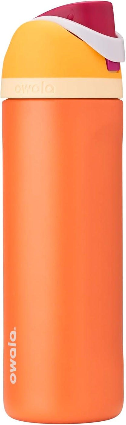 Owala FreeSip Insulated Stainless Steel Water Bottle with Straw for Sports, Travel, and School BPA-Free Sports Water Bottle, 24 oz, Beach House