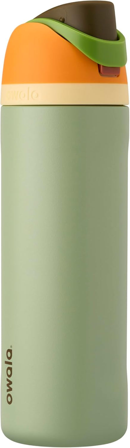 Owala FreeSip Insulated Stainless Steel Water Bottle with Straw for Sports, Travel, and School BPA-Free Sports Water Bottle, 24 oz, Beach House