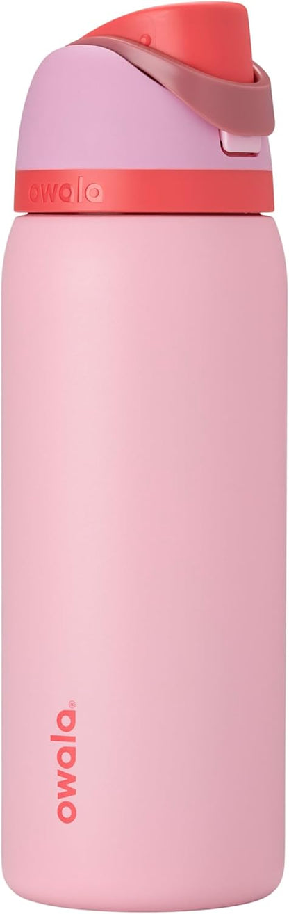Owala FreeSip Insulated Stainless Steel Water Bottle with Straw for Sports, Travel, and School BPA-Free Sports Water Bottle, 24 oz, Beach House