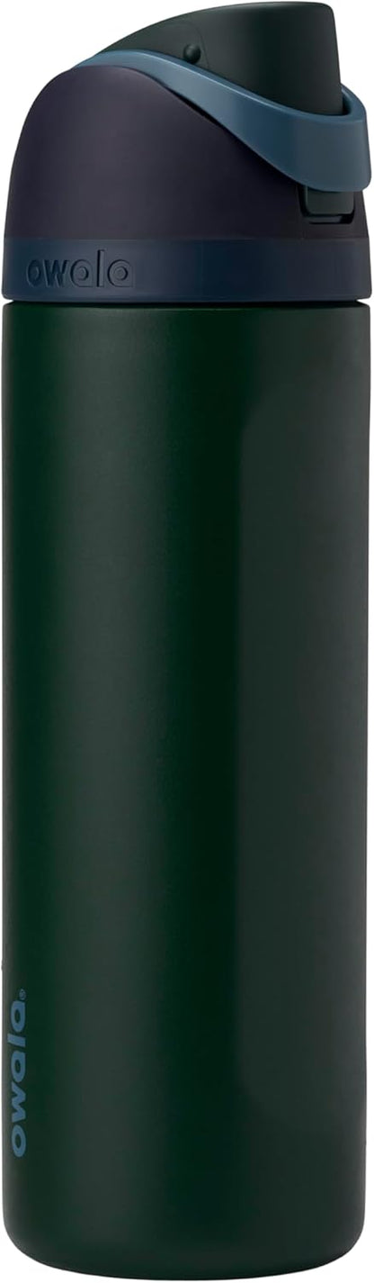Owala FreeSip Insulated Stainless Steel Water Bottle with Straw for Sports, Travel, and School BPA-Free Sports Water Bottle, 24 oz, Beach House