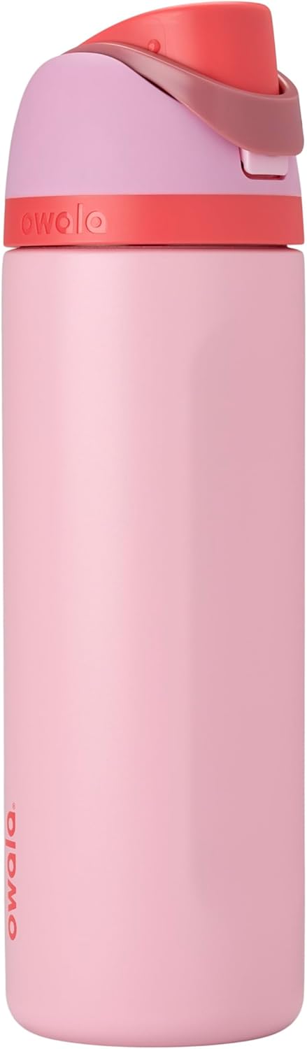 Owala FreeSip Insulated Stainless Steel Water Bottle with Straw for Sports, Travel, and School BPA-Free Sports Water Bottle, 24 oz, Beach House