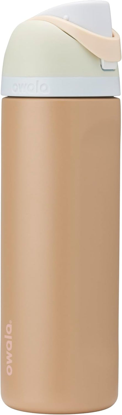 Owala FreeSip Insulated Stainless Steel Water Bottle with Straw for Sports, Travel, and School BPA-Free Sports Water Bottle, 24 oz, Beach House