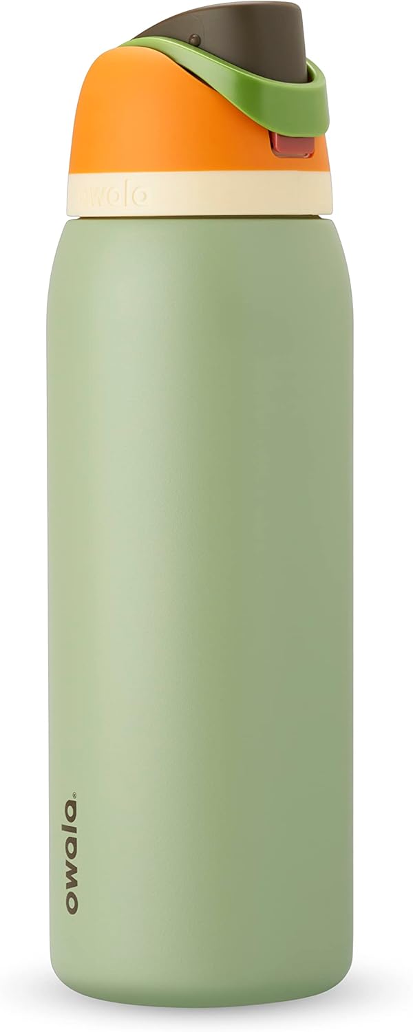 Owala FreeSip Insulated Stainless Steel Water Bottle with Straw for Sports, Travel, and School BPA-Free Sports Water Bottle, 24 oz, Beach House