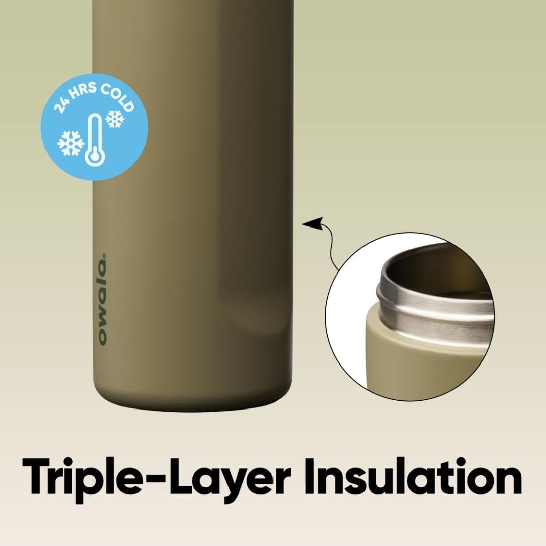 Owala FreeSip Insulated Stainless Steel Water Bottle with Straw for Sports, Travel, and School BPA-Free Sports Water Bottle, 24 oz, Beach House