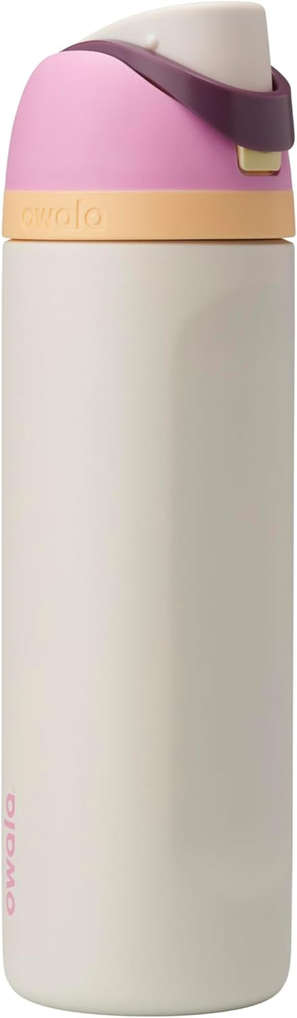 Owala FreeSip Insulated Stainless Steel Water Bottle with Straw for Sports, Travel, and School BPA-Free Sports Water Bottle, 24 oz, Beach House