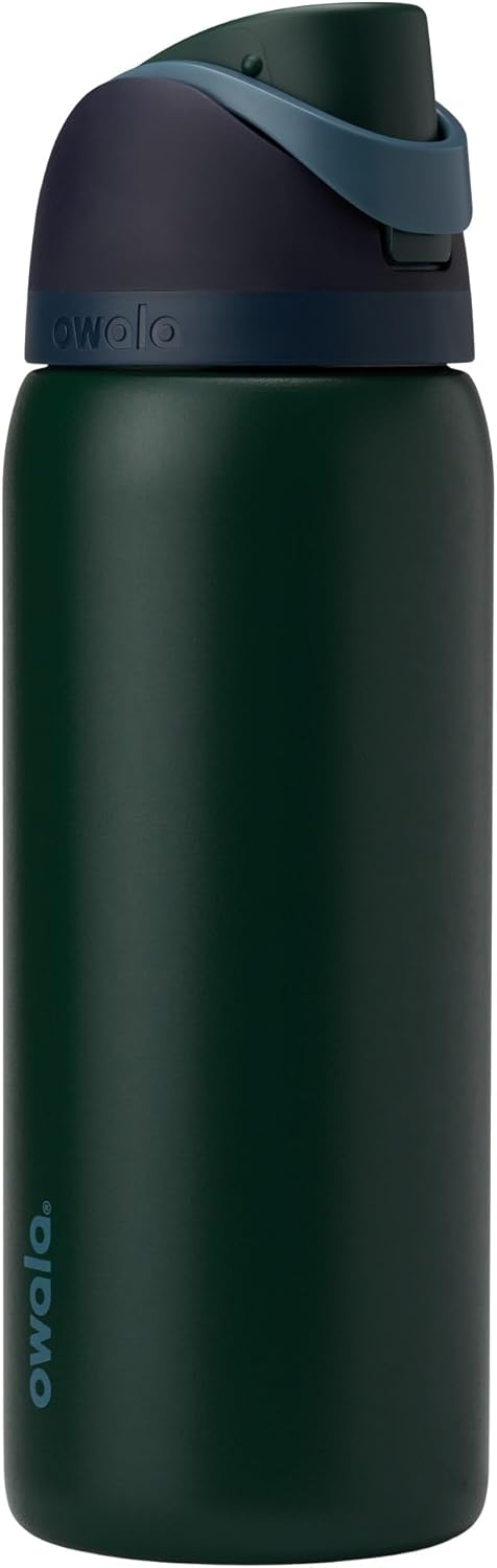 Owala FreeSip Insulated Stainless Steel Water Bottle with Straw for Sports, Travel, and School BPA-Free Sports Water Bottle, 24 oz, Beach House