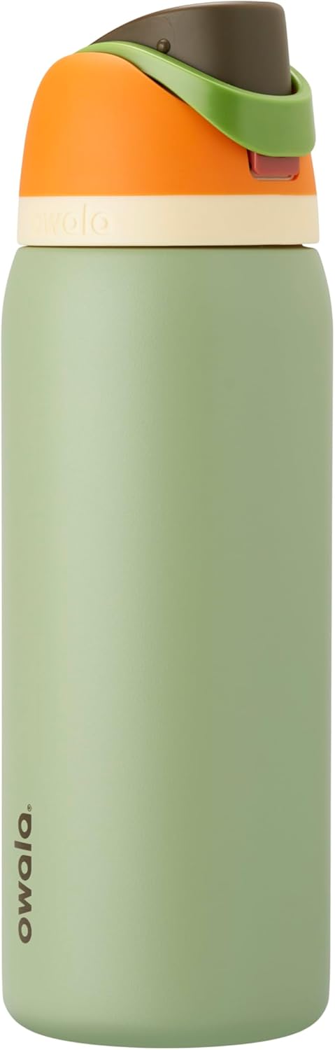 Owala FreeSip Insulated Stainless Steel Water Bottle with Straw for Sports, Travel, and School BPA-Free Sports Water Bottle, 24 oz, Beach House
