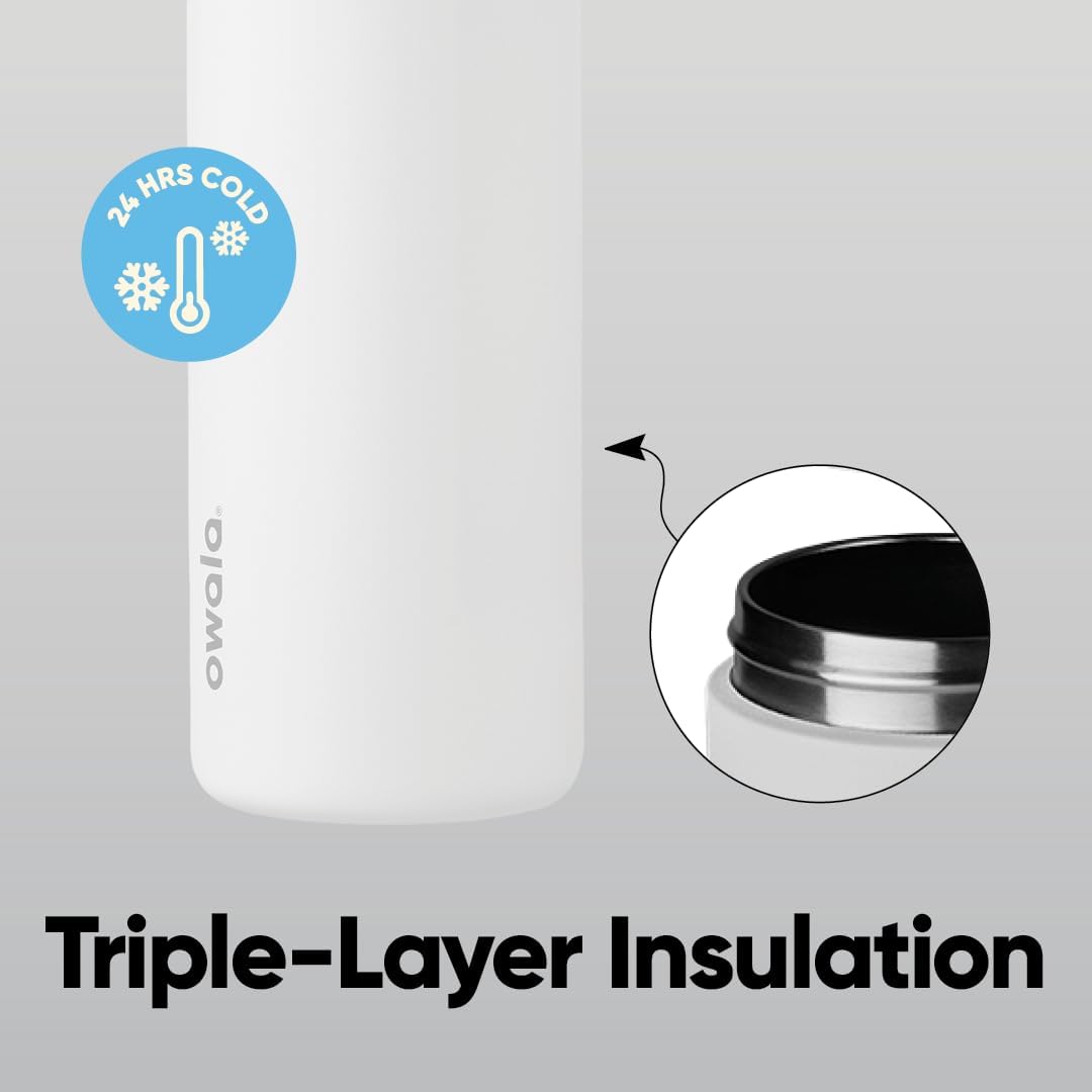 Owala FreeSip Insulated Stainless Steel Water Bottle with Straw for Sports, Travel, and School BPA-Free Sports Water Bottle, 24 oz, Beach House