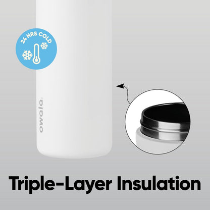 Owala FreeSip Insulated Stainless Steel Water Bottle with Straw for Sports, Travel, and School BPA-Free Sports Water Bottle, 24 oz, Beach House