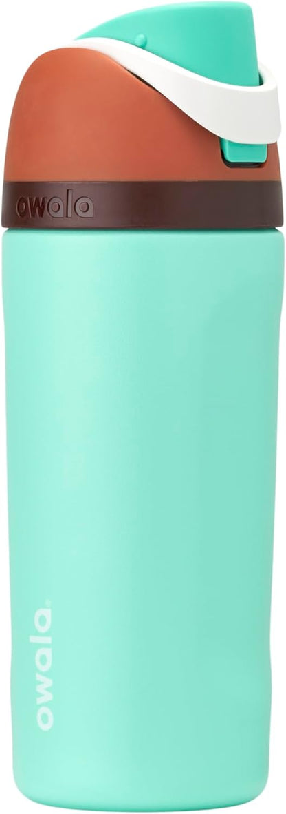 Owala FreeSip Insulated Stainless Steel Water Bottle with Straw for Sports, Travel, and School BPA-Free Sports Water Bottle, 24 oz, Beach House
