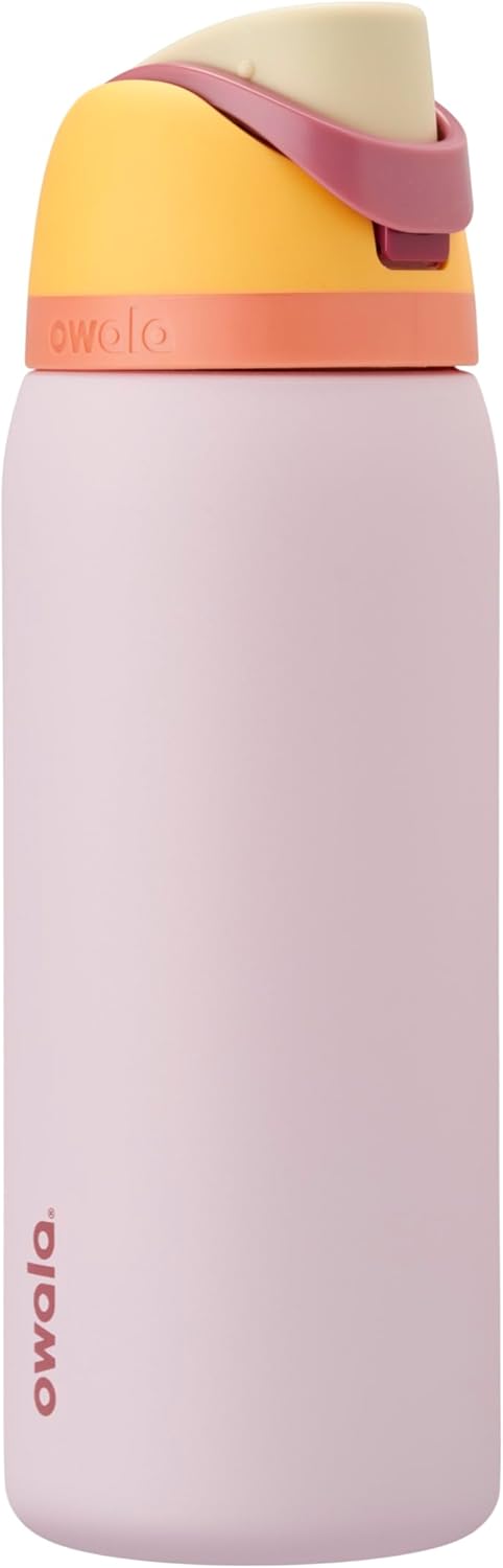 Owala FreeSip Insulated Stainless Steel Water Bottle with Straw for Sports, Travel, and School BPA-Free Sports Water Bottle, 24 oz, Beach House