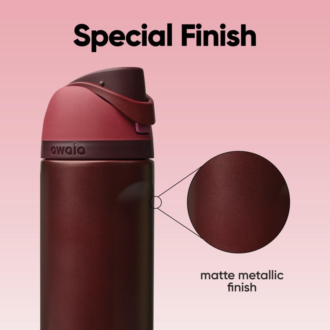 Owala FreeSip Insulated Stainless Steel Water Bottle with Straw for Sports, Travel, and School BPA-Free Sports Water Bottle, 24 oz, Beach House