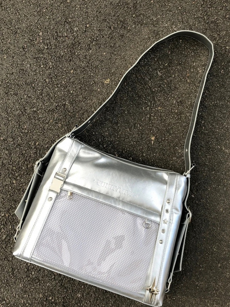 Silver Stud Detail Buckle Strap Ita Bag