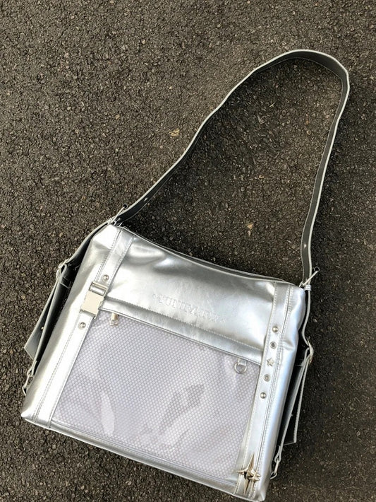 Silver Stud Detail Buckle Strap Ita Bag