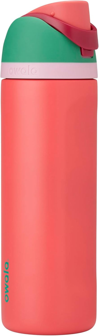 Owala FreeSip Insulated Stainless Steel Water Bottle with Straw for Sports, Travel, and School BPA-Free Sports Water Bottle, 24 oz, Beach House