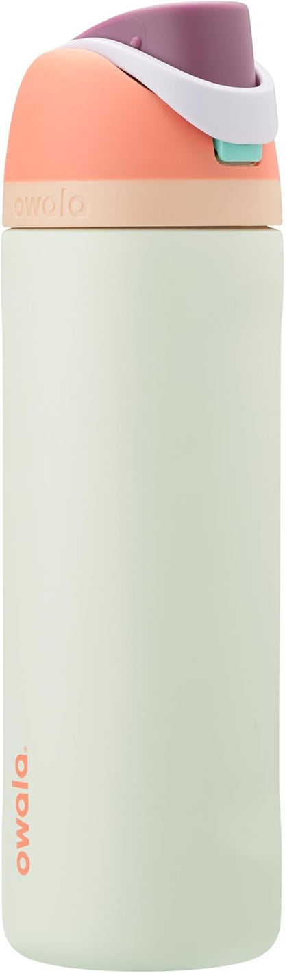 Owala FreeSip Insulated Stainless Steel Water Bottle with Straw for Sports, Travel, and School BPA-Free Sports Water Bottle, 24 oz, Beach House