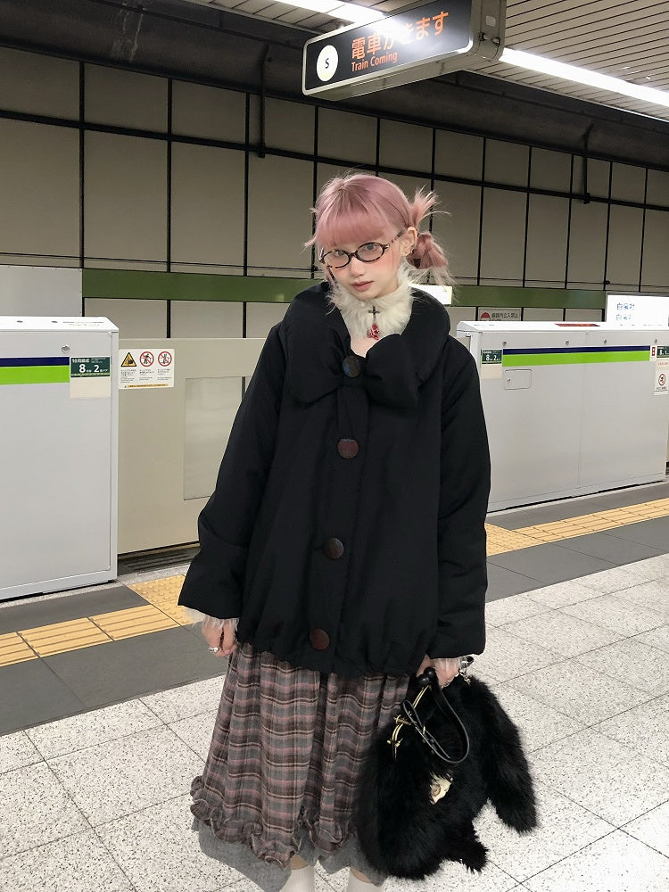 Plush Beige Cross Blood Drip Choker