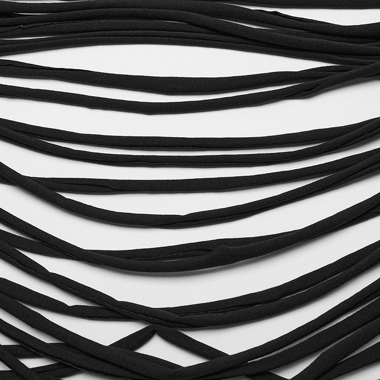 Black and Coffee Punk Hollow Out T-shirt