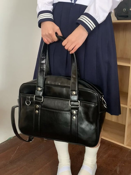 Black JK Uniform Bag – 3 Ways to Wear: Crossbody, Shoulder, or Hand