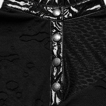 Black Punk Irregular Slim Tee