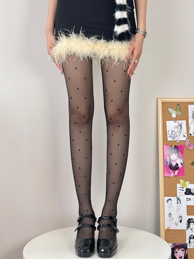4 Color Options Bittersweet Heart Details Tights
