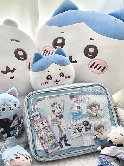 Light Blue PU Ita Crossbody Bag