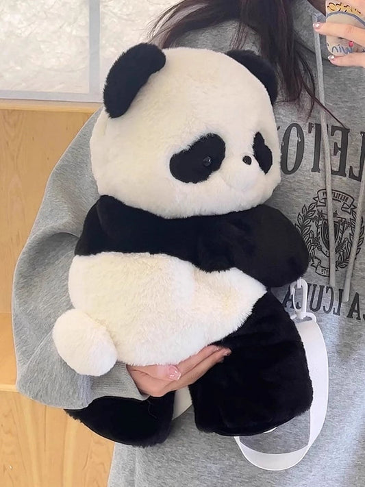 Cute Giant Panda Black and White 42cm Plush Backpack/Crossbody