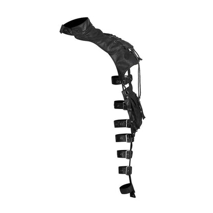 Gothic Punk Black One Shoulder Arm Bag with Buckle Straps