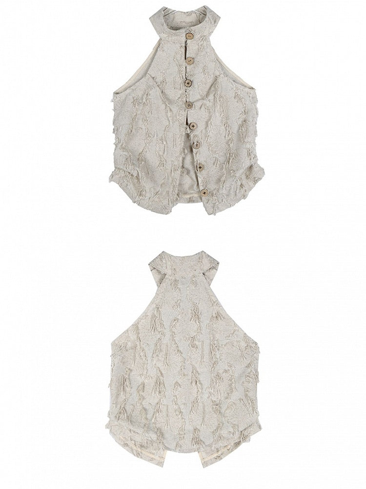 Light Khaki Wasteland Punk Tank Top