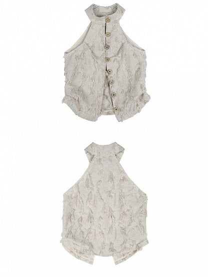 Light Khaki Wasteland Punk Tank Top