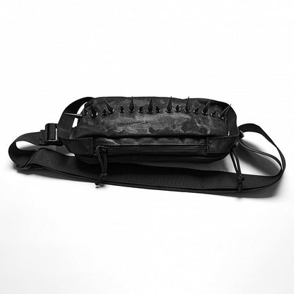 Black Punk One Shoulder Spiked Bag