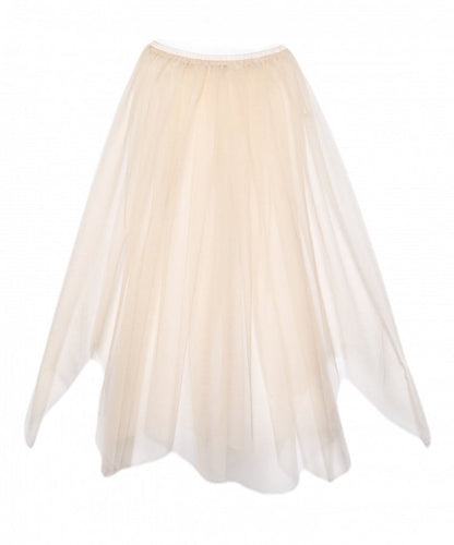 Irregular Hem Sheer Tulle Overlay