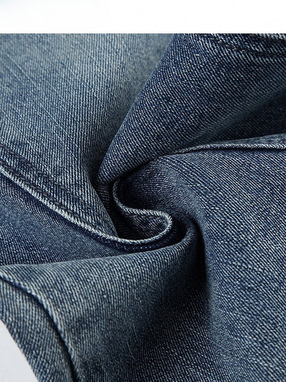 Blue Low Waist Flare Silhouette Jeans