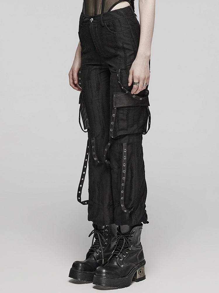 Black Cool Techwear Trousers