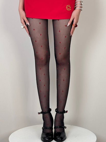 4 Color Options Bittersweet Heart Details Tights