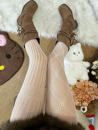 5 Color Options Y2K Asymmetrical Design Tights